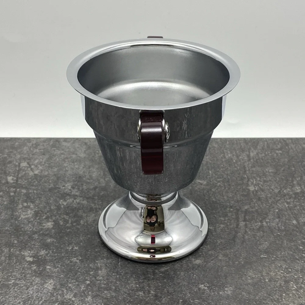 As‎ Is Vintage Art Deco Chrome Creamer & Sugar Cherry Red Bakelite Handles